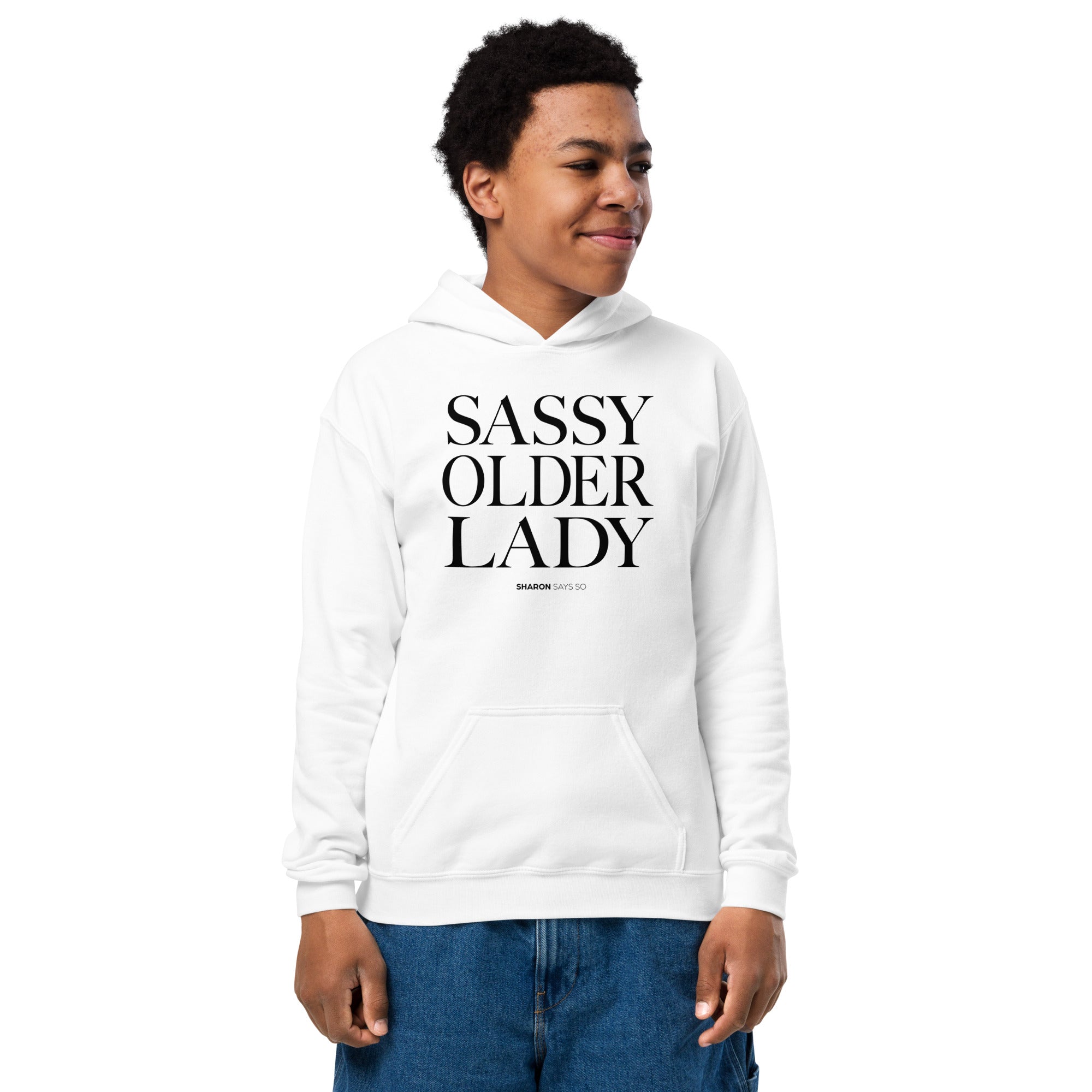 Sassy Older Lady - Youth Heavy Blend Hoodie